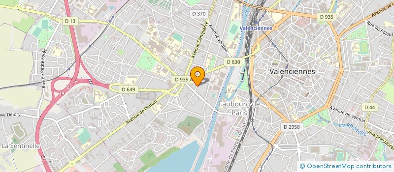 localisation de l'entreprise TENNIS CLUB DE LA RHONELLE  VALENCIENNES