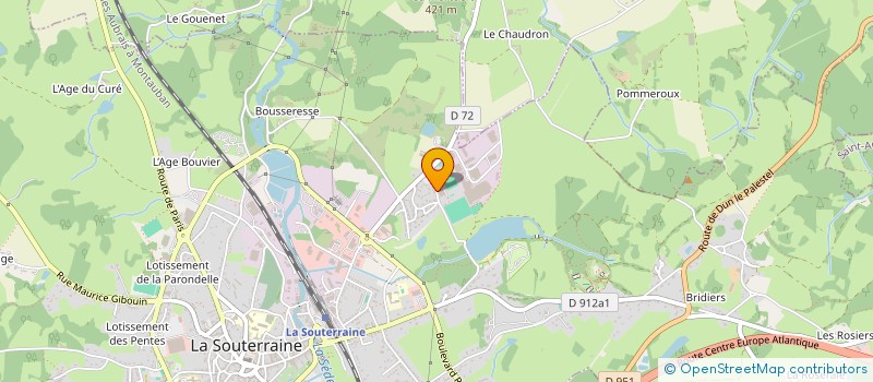 localisation de l'entreprise TENNIS CLUB DE LA SOUTERRAINE à LA SOUTERRAINE
