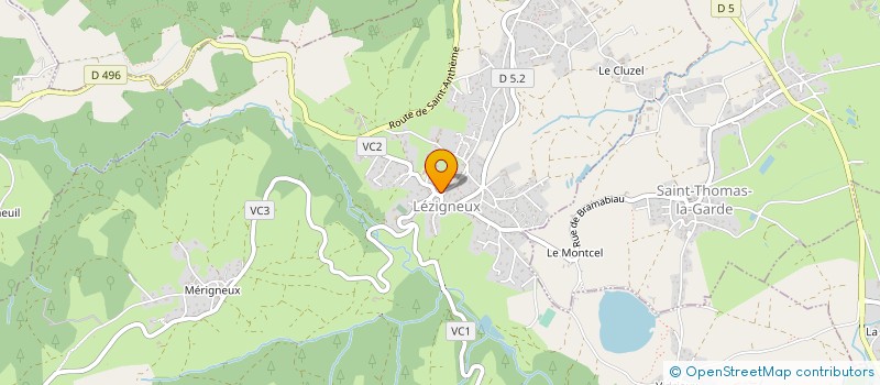 localisation de l'entreprise TENNIS CLUB DE LEZIGNEUX  LEZIGNEUX