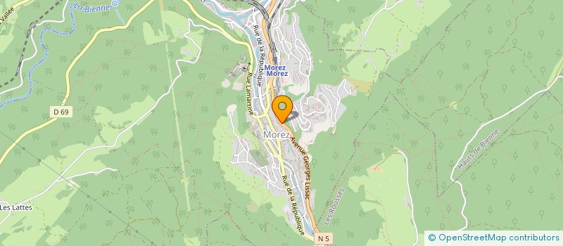 localisation de l'entreprise TENNIS CLUB DE MOREZ à HAUTS DE BIENNE