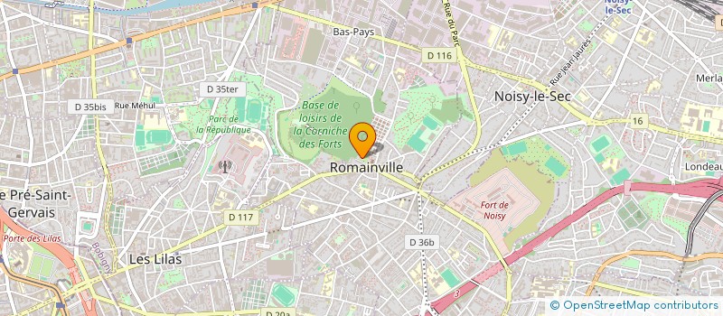 localisation de l'entreprise TENNIS CLUB DE ROMAINVILLE à ROMAINVILLE