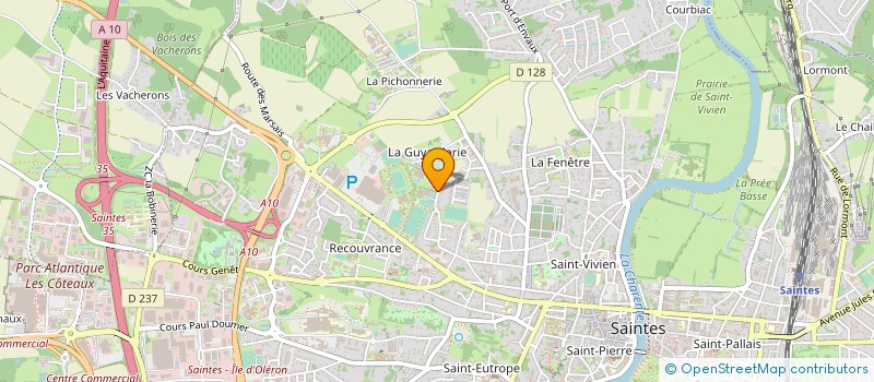 localisation de l'entreprise TENNIS CLUB DE SAINTES  SAINTES