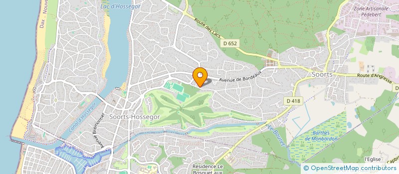 localisation de l'entreprise TENNIS CLUB DE SOORTS HOSSEGOR (TCSH) à SOORTS-HOSSEGOR