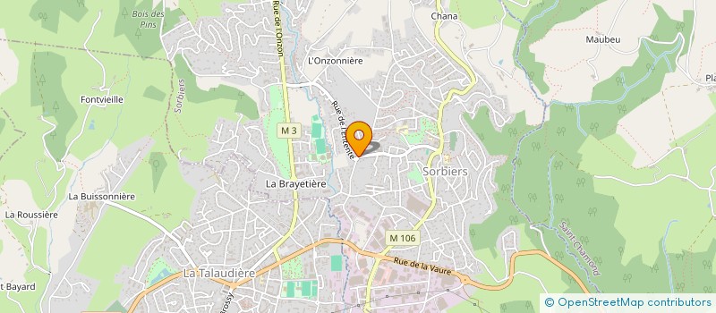 localisation de l'entreprise TENNIS CLUB DE ST ETIENNE à SORBIERS