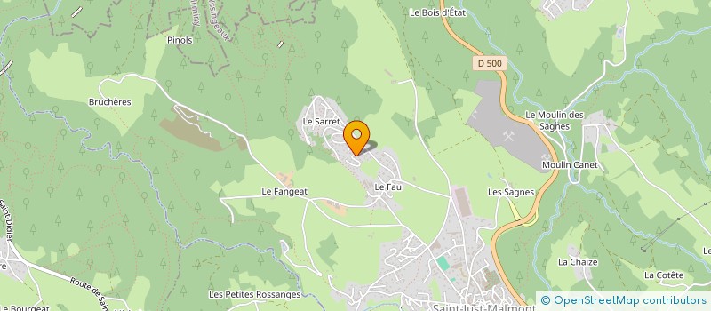 localisation de l'entreprise TENNIS CLUB DE ST JUST MALMONT  SAINT-JUST-MALMONT