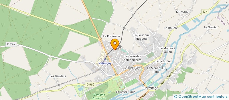 localisation de l'entreprise TENNIS CLUB DE VALENCAY ET DE SA REGION à VALENCAY