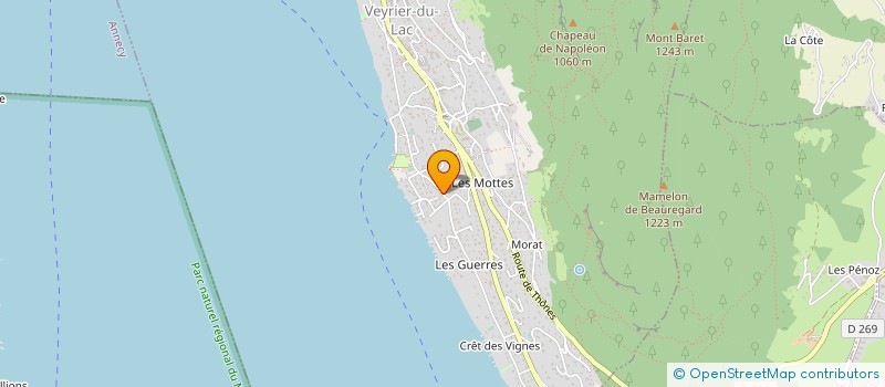 localisation de l'entreprise TENNIS CLUB DE VEYRIER DU LAC à VEYRIER-DU-LAC