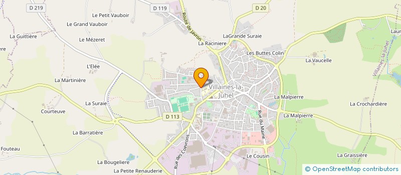 localisation de l'entreprise TENNIS CLUB DE VILLAINES  VILLAINES-LA-JUHEL