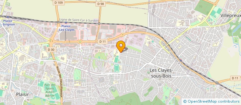 localisation de l'entreprise TENNIS CLUB DES CLAYES  LES CLAYES-SOUS-BOIS