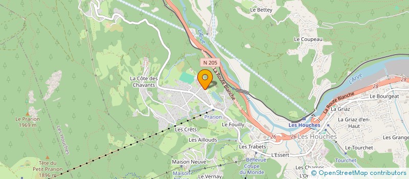 localisation de l'entreprise TENNIS CLUB DES HOUCHES à LES HOUCHES