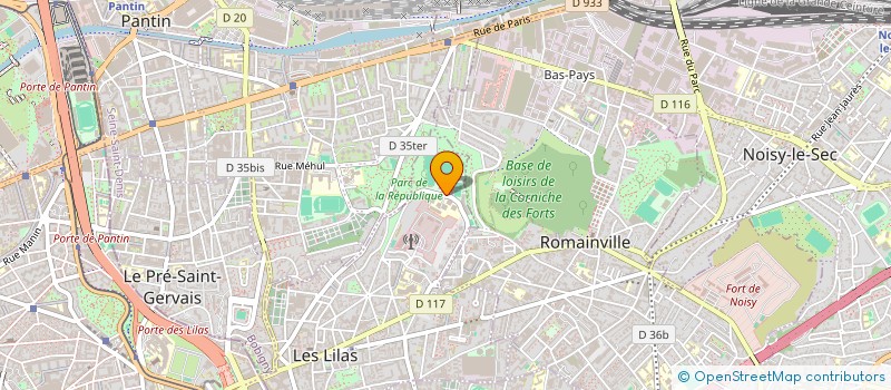 localisation de l'entreprise TENNIS CLUB DES LILAS à LES LILAS