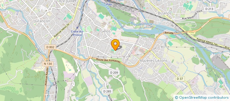 localisation de l'entreprise TENNIS CLUB DES PYRENEES à GELOS
