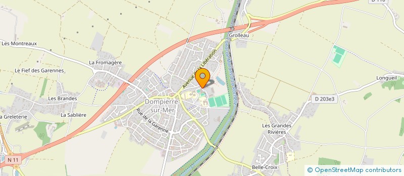 localisation de l'entreprise TENNIS CLUB DOMPIERROIS  DOMPIERRE-SUR-MER