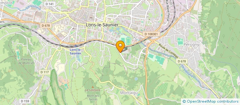 localisation de l'entreprise TENNIS CLUB DU BASSIN DE LONS LE SAUNIER à LONS-LE-SAUNIER