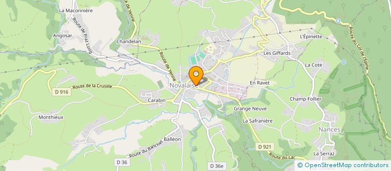 localisation de l'entreprise TENNIS CLUB DU LAC D'AIGUEBELETTE  NOVALAISE