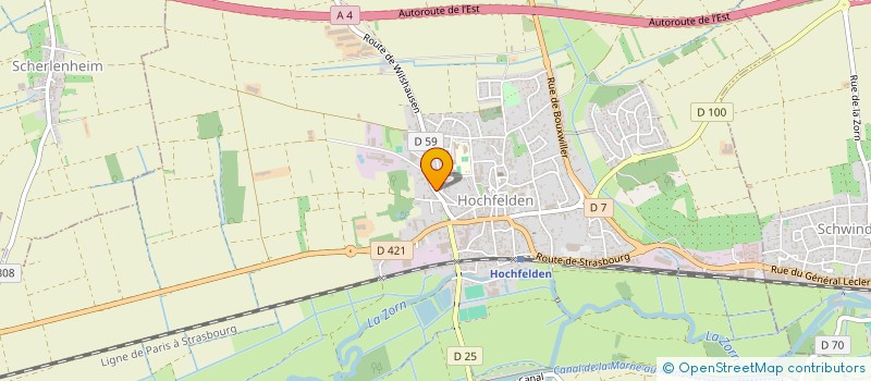 localisation de l'entreprise TENNIS CLUB DU PAYS DE LA ZORN  HOCHFELDEN