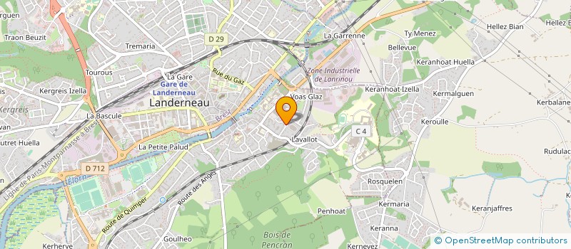 localisation de l'entreprise TENNIS CLUB DU PAYS DE LANDERNEAU  PLOUEDERN