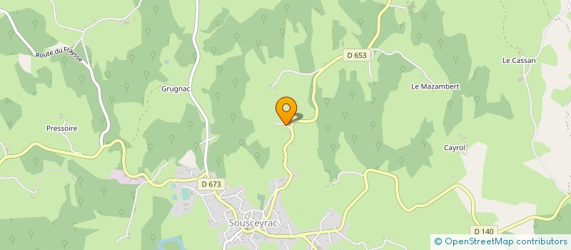 localisation de l'entreprise TENNIS CLUB DU SEGALA  SOUSCEYRAC-EN-QUERCY