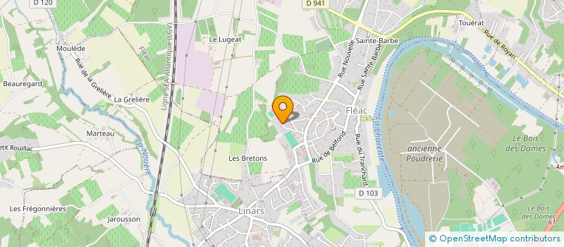 localisation de l'entreprise TENNIS CLUB FLEAC à FLEAC