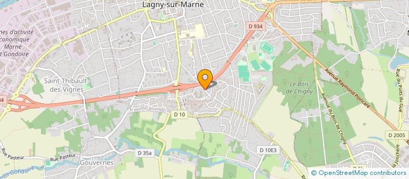 localisation de l'entreprise TENNIS CLUB LAGNY POMPONNE à LAGNY-SUR-MARNE