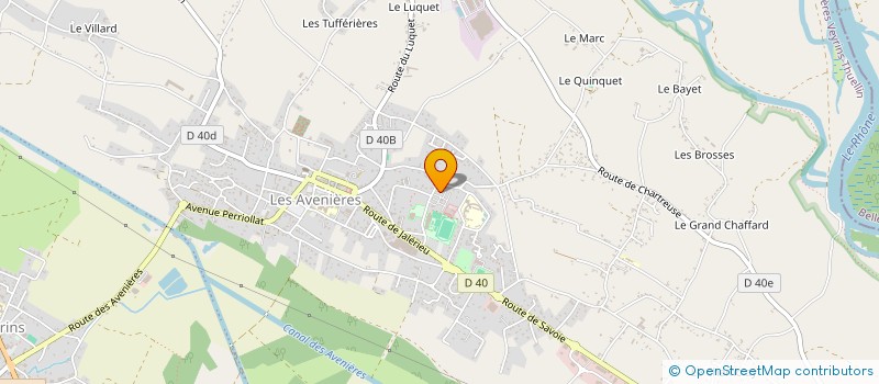 localisation de l'entreprise TENNIS CLUB LES AVENIERES  LES AVENIERES VEYRINS-THUELLIN