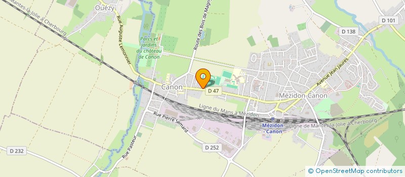 localisation de l'entreprise TENNIS CLUB MEZIDON VALLEE D'AUGE  MEZIDON VALLEE D'AUGE