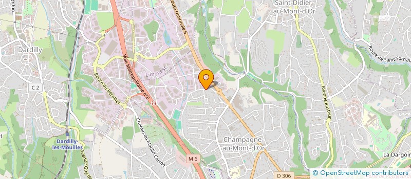 localisation de l'entreprise TENNIS CLUB MONTS D OR à CHAMPAGNE-AU-MONT-D'OR