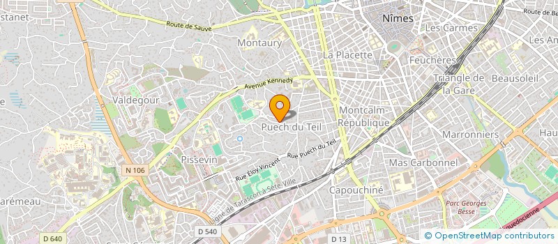 localisation de l'entreprise TENNIS CLUB MUNICIPAL NIMES KENNEDY  NIMES