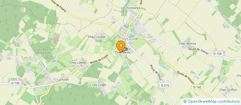 localisation de l'entreprise TENNIS CLUB RETAUD  THENAC