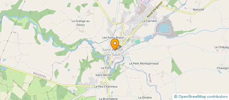 localisation de l'entreprise TENNIS CLUB SAINT BENOIT DU SAULT  SAINT-BENOIT-DU-SAULT