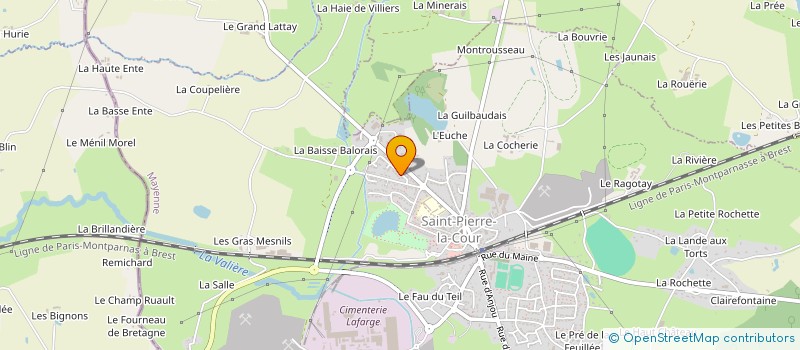 localisation de l'entreprise TENNIS CLUB SAINT PIERRE PORT BRILLET  SAINT-PIERRE-LA-COUR