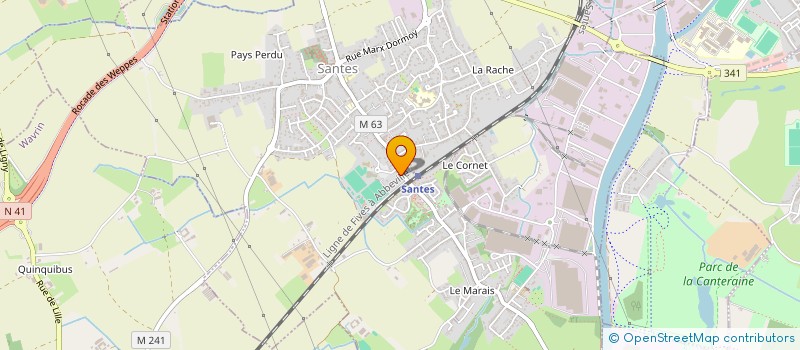 localisation de l'entreprise TENNIS CLUB SANTOIS  SANTES