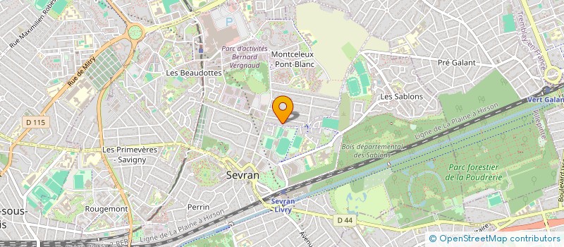 localisation de l'entreprise TENNIS CLUB SEVRANAIS à SEVRAN