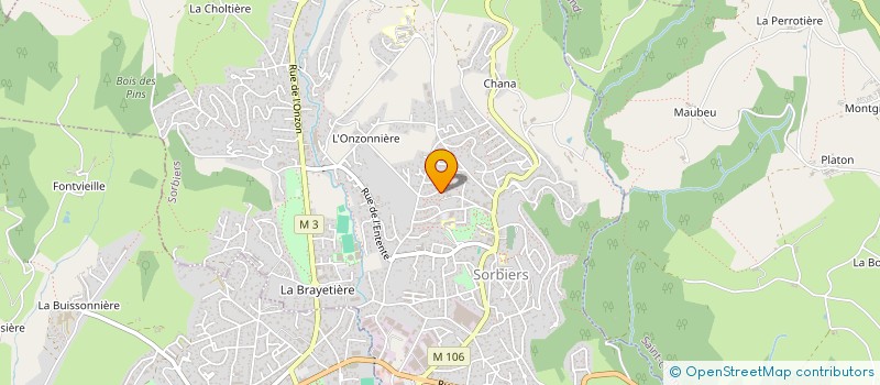 localisation de l'entreprise TENNIS CLUB SORBIERS à SORBIERS