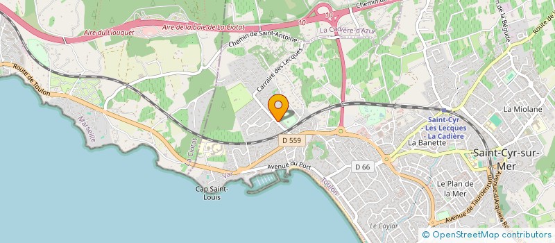 localisation de l'entreprise TENNIS CLUB ST CYRIEN à SAINT-CYR-SUR-MER