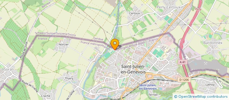 localisation de l'entreprise TENNIS CLUB ST JULIEN à SAINT-JULIEN-EN-GENEVOIS