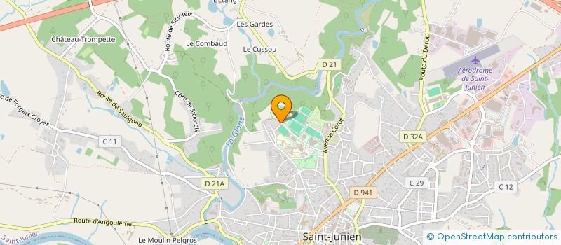 localisation de l'entreprise TENNIS CLUB ST-JUNIEN-ORADOUR SUR GLANE à SAINT-JUNIEN