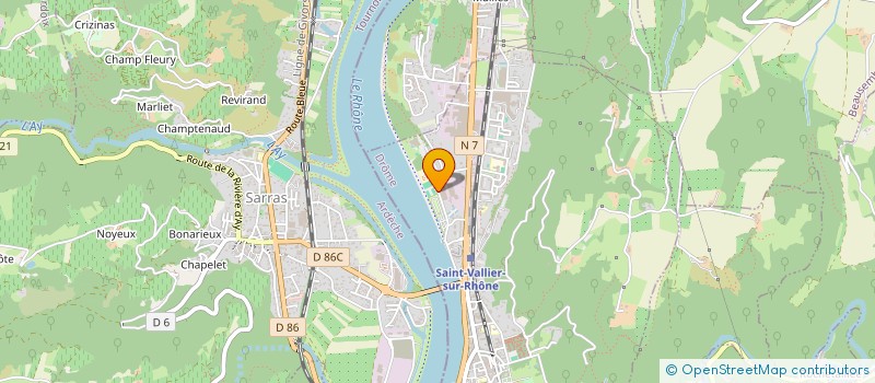 localisation de l'entreprise TENNIS CLUB ST VALLIER SARRAS  SAINT-VALLIER