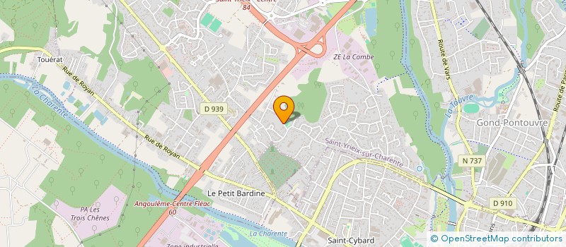 localisation de l'entreprise TENNIS CLUB ST YRIEIX à SAINT-YRIEIX-SUR-CHARENTE