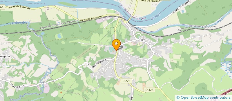 localisation de l'entreprise TENNIS CLUB URTOIS  URT