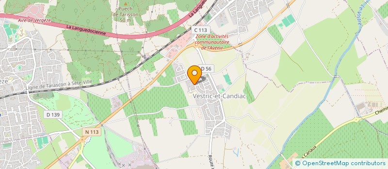 localisation de l'entreprise TENNIS CLUB VESTRICOIS  VESTRIC-ET-CANDIAC