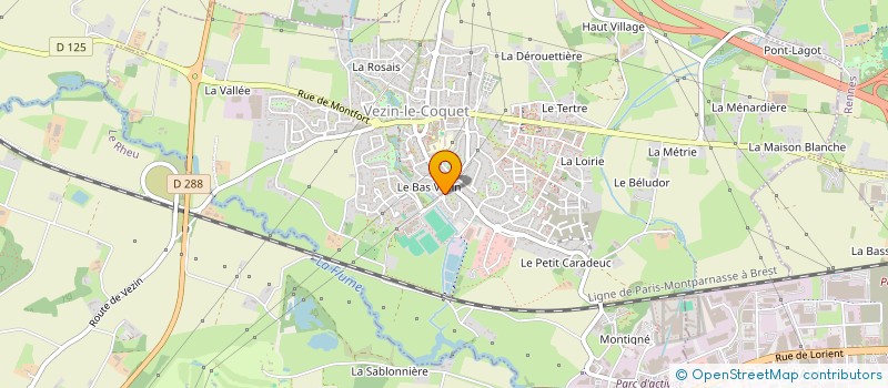 localisation de l'entreprise TENNIS CLUB VEZIN LE COQUET  VEZIN-LE-COQUET