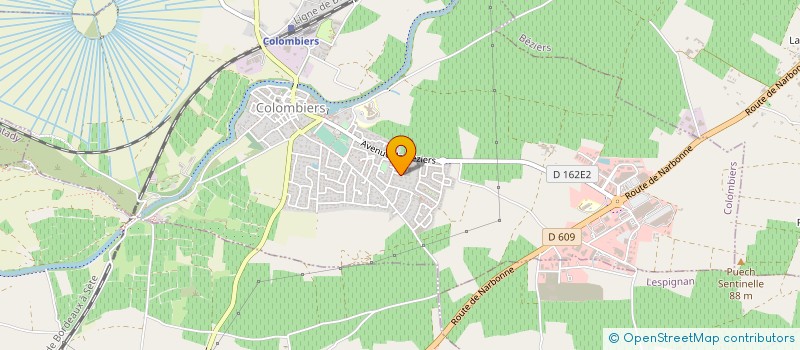 localisation de l'entreprise TENNIS COLOMBIERAIN à COLOMBIERS