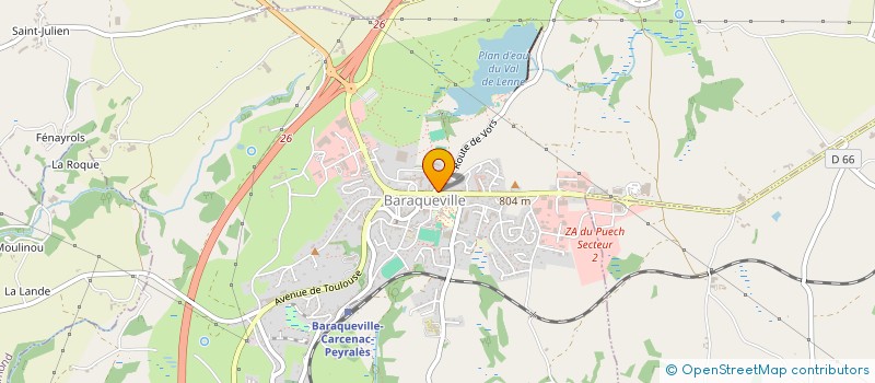 localisation de l'entreprise TENNIS DE TABLE CARCENAC BARAQUEVILLE  BARAQUEVILLE