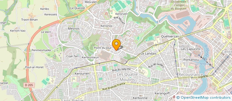 localisation de l'entreprise TENNIS DE TABLE CLUB DE BREST RECOUVRANCE (TTCBR) à BREST