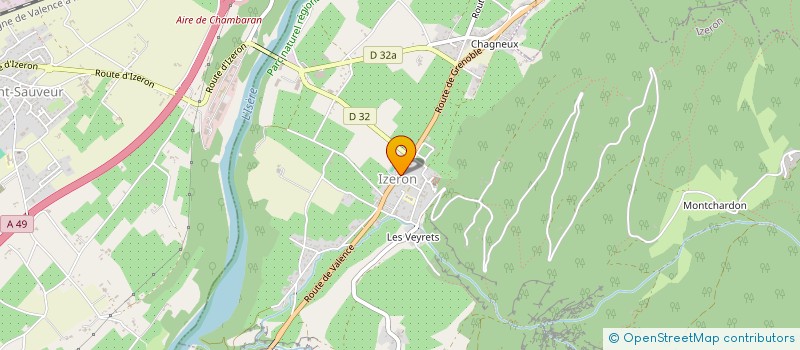 localisation de l'entreprise TENNIS DE TABLE D' IZERON  IZERON