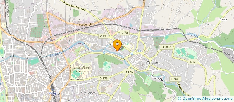 localisation de l'entreprise TENNIS DE TABLE DE CUSSET à CUSSET