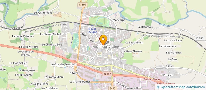 localisation de l'entreprise TENNIS DE TABLE DE HAUTE VILAINE  NOYAL-SUR-VILAINE