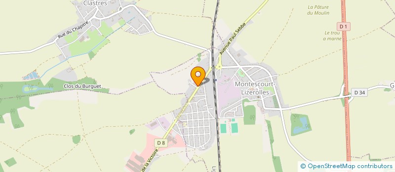 localisation de l'entreprise TENNIS DE TABLE DE MONTESCOURT  MONTESCOURT-LIZEROLLES