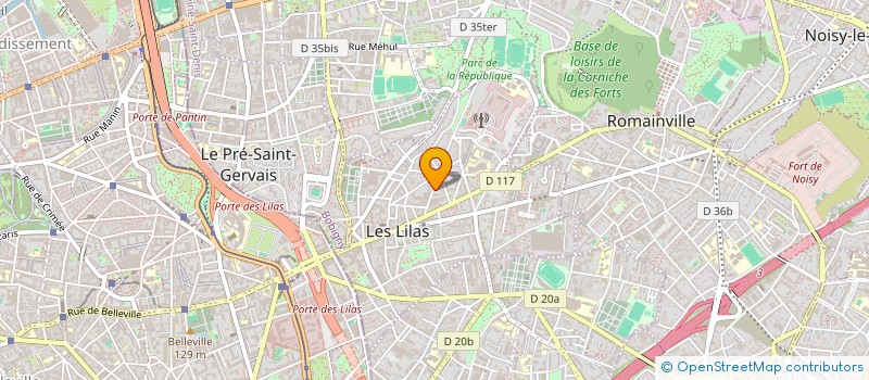 localisation de l'entreprise TENNIS DE TABLE DES LILAS à LES LILAS